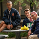 (L-R): Jordan Alexander, Thomas Doherty, Evan Mock, and Emily Alyn Lind in Gossip Girl reboot